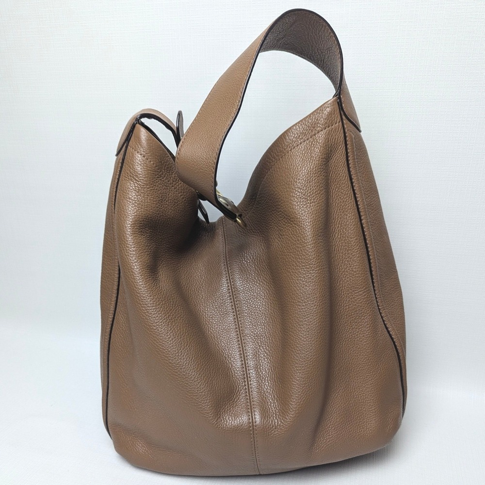 Coach Madison Phoebe Brown Pebbled Leather Shoulder Bag Hobo F23309 Large Tassel - Picture 2 of 10
